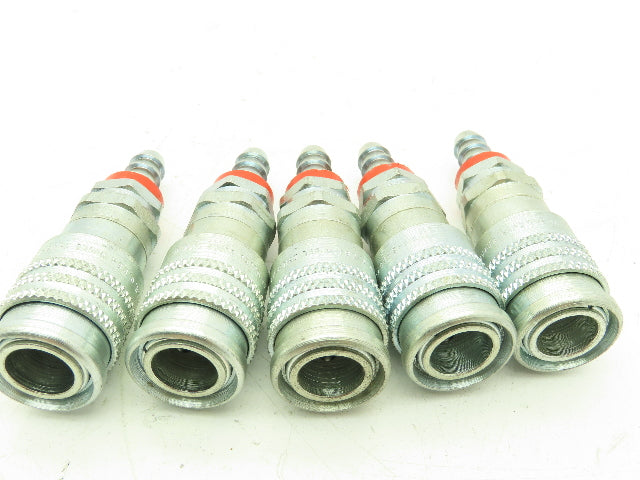 ARO 23103-028 Pneumatic Quick Coupler Socket 3/8" Body 3/8" Hose Barb  -Lot of 5