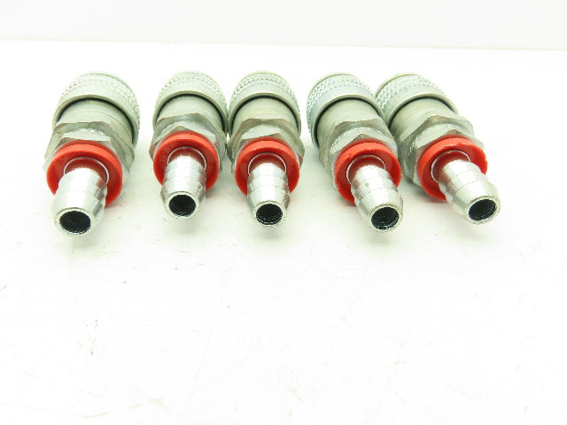 ARO 23103-028 Pneumatic Quick Coupler Socket 3/8" Body 3/8" Hose Barb  -Lot of 5