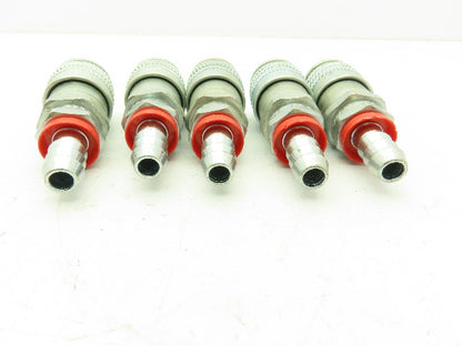 ARO 23103-028 Pneumatic Quick Coupler Socket 3/8" Body 3/8" Hose Barb  -Lot of 5