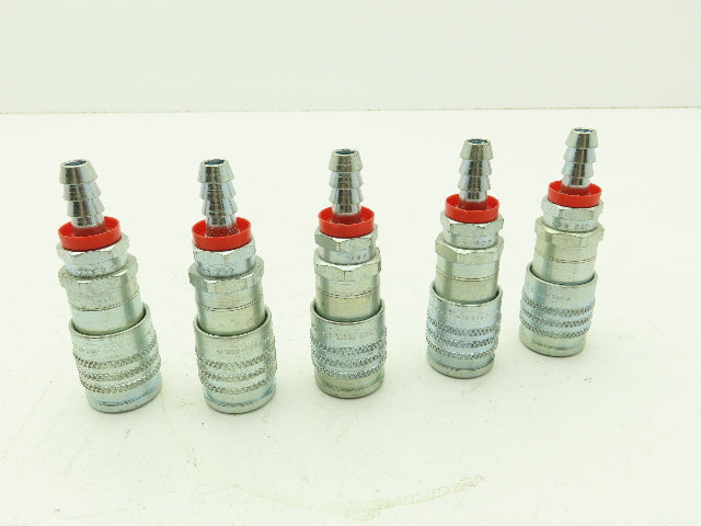 ARO 23103-028 Pneumatic Quick Coupler Socket 3/8" Body 3/8" Hose Barb  -Lot of 5