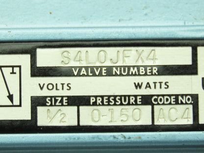 Skinner S4L0JFX4 Pneumatic Directional Control Hand Lever Valve 5/3 Pos 150 PSI