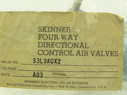 Skinner S3L0ACX2 Pneumatic Directional Control Hand Lever Valve 5/2 Pos 150 PSI