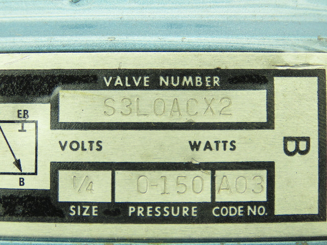 Skinner S3L0ACX2 Pneumatic Directional Control Hand Lever Valve 5/2 Pos 150 PSI