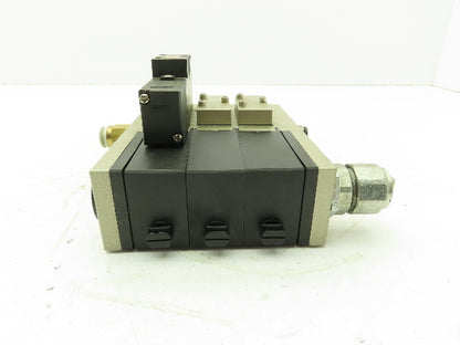 SMC VFR2100-5FZ Pneumatic Air Directional Control Spool Valve Manifold 24VDC