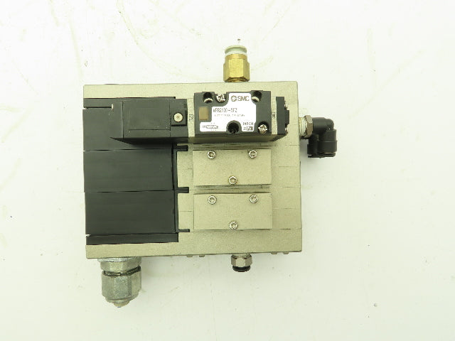 SMC VFR2100-5FZ Pneumatic Air Directional Control Spool Valve Manifold 24VDC