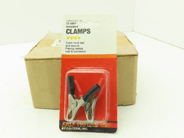 Calterm ES-405 Insulated Battery Clamps 10 Amp Clips  Box of 10 Packs