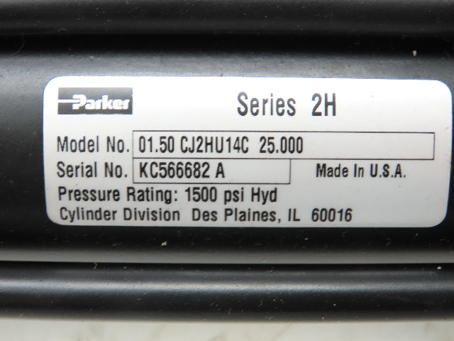 Parker 01.50CJ2H Hydraulic Cylinder 1-1/2" Bore 25" Stroke 1500 PSI Flange Mount
