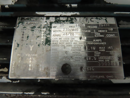 Nachi IPH-3B-3.2G-20 Hydraulic Gear Pump With 15 hp Motor 3800psi. 4.7gpm.