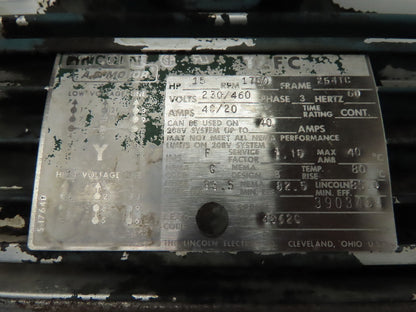 Nachi IPH-3B-3.2G-20 Hydraulic Gear Pump With 15 hp Motor 3800psi. 4.7gpm.