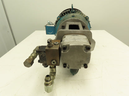Nachi IPH-3B-3.2G-20 Hydraulic Gear Pump With 15 hp Motor 3800psi. 4.7gpm.