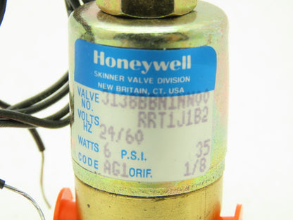 Honeywell Skinner 3138BBN1NN00 Solenoid Valve 3-Way NO 24V/60Hz 35 PSI 1/8" NPT