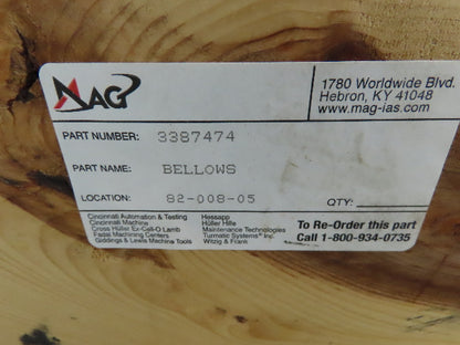 Hennig BE56-73 Accordion Style Bellows Machine Way Cover 60x72" Stainless Y Axis