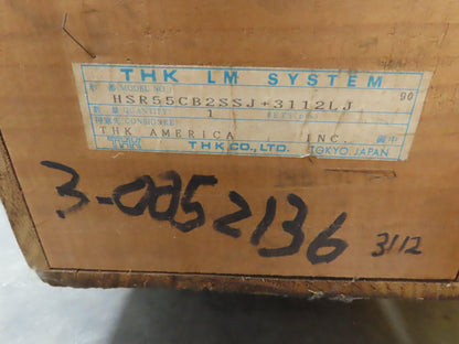 THK HSR55CB2 Caged Ball Long Type LM Guide Bearing Rail HSR 55 3112MM Lot of 2