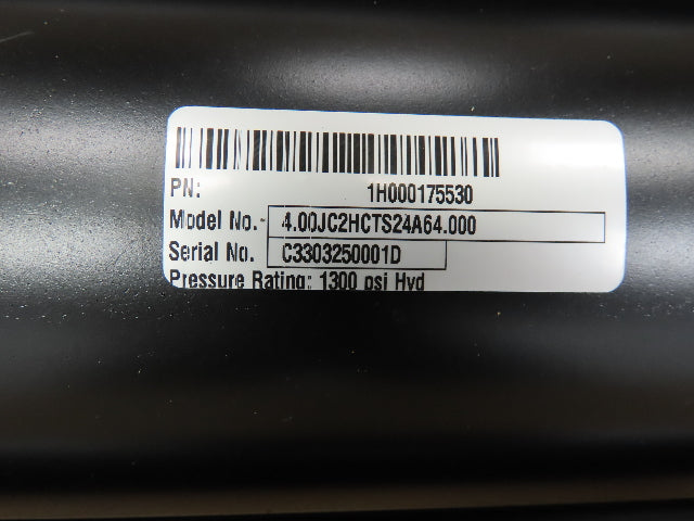 Parker 4.00JC2HCTS24A64.000 Hydraulic Cylinder 4" Bore 64" Stroke 2H Ser 1300PSI