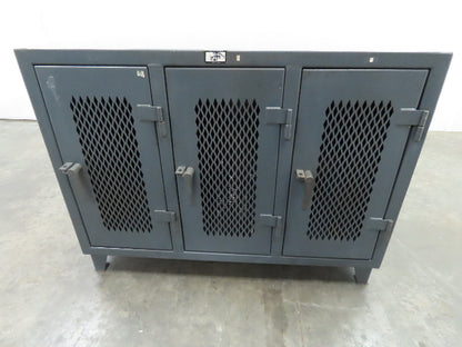 Strong Hold TP-12798 Heavy Duty Vintage Personal Locker Grey Steel Cabinet