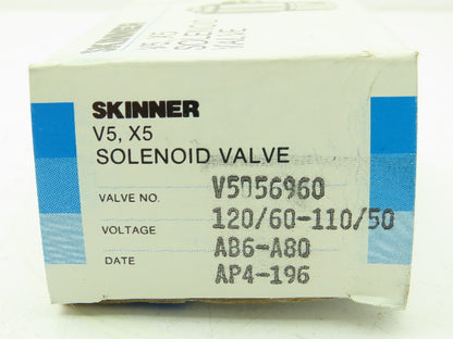 Honeywell Skinner V5D56960 Solenoid Valve 3-Way NC 120V 100 PSI 1/4" NPT