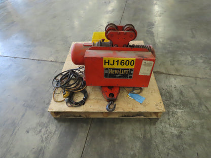 1 Ton Work Station I-Beam Swivel Jib Crane 2Hp Cable Hoist 15' Span 16' 9" HUB