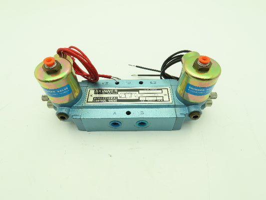 Honeywell Skinner S3RRJBL2 Solenoid Valve 5-Way 3 Pos 120V 150 PSI 1/4" NPT