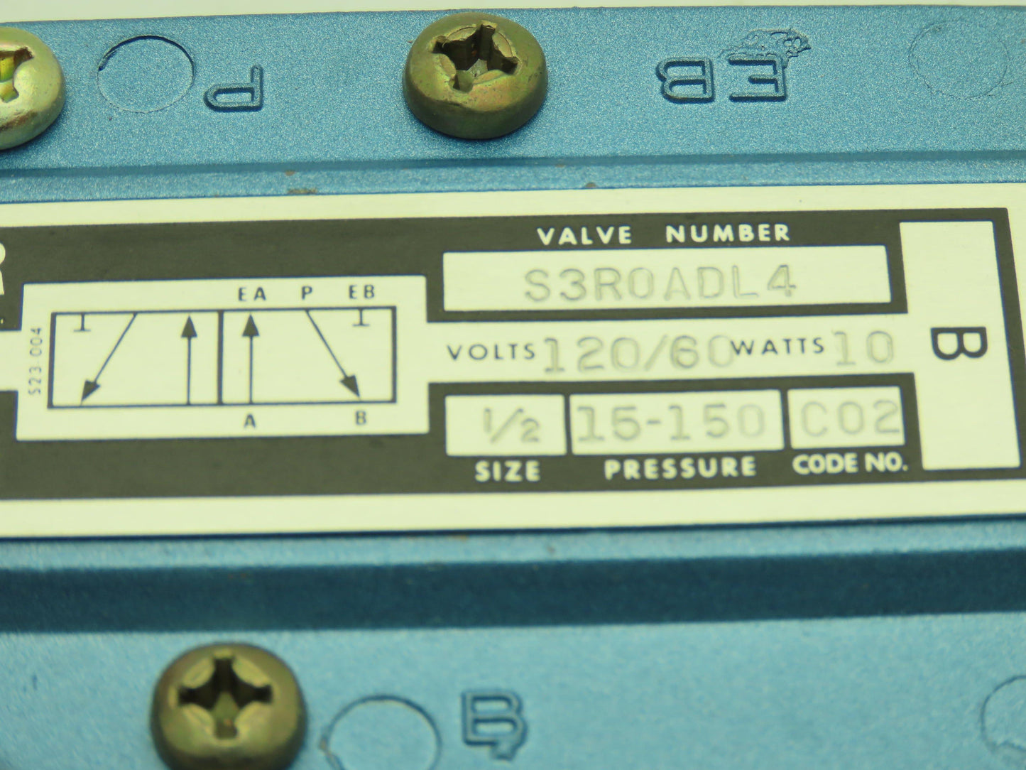 Honeywell Skinner S3R0ADL4 Solenoid Valve 5-Way 2 Pos 120V 150 PSI 1/2" NPT