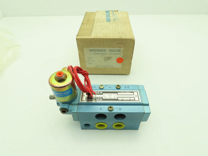 Honeywell Skinner S3R0ADL4 Solenoid Valve 5-Way 2 Pos 120V 150 PSI 1/2" NPT