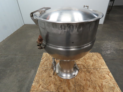 Dover PT-40 Stainless Steel Steam Jacketed Kettle, Pedestal Base