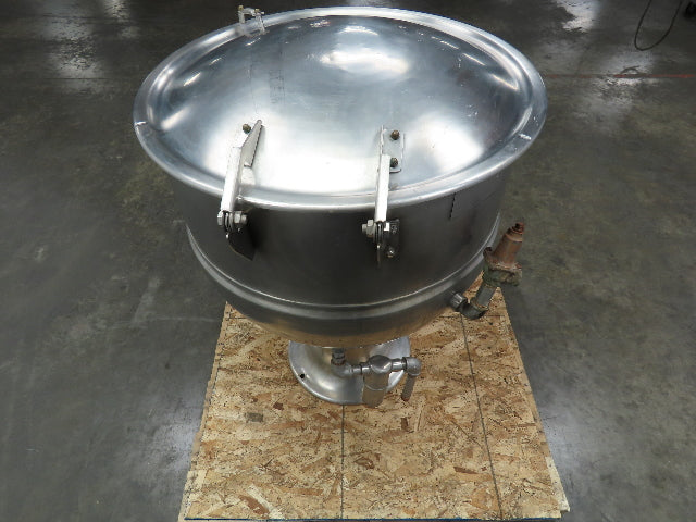 Dover PT-40 Stainless Steel Steam Jacketed Kettle, Pedestal Base