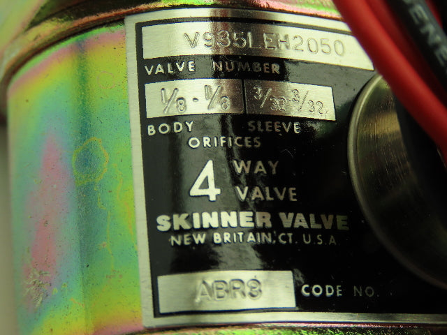 Honeywell Skinner V935LEH2050 Solenoid Valve 4-Way NO/NC 50PSI 120V 1/4" NPT