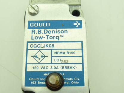 Gould CGOLJK08 R.B. Denison Low Torq Limit Switch 120VAC 3A