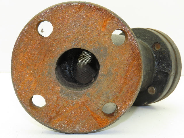 YF-125 Cast Iron 2" Flanged Y Strainer Steel Mesh Screen #125