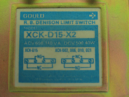 Gould XCK-D15-X2 Limit Switch Body Lever Roller Arm R.B. Denison Lot of 3