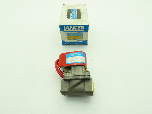 Skinner Lancer 2LB2L380 Solenoid Valve 2-Way NC 120V 100 PSI 1/2"NPT Stainless
