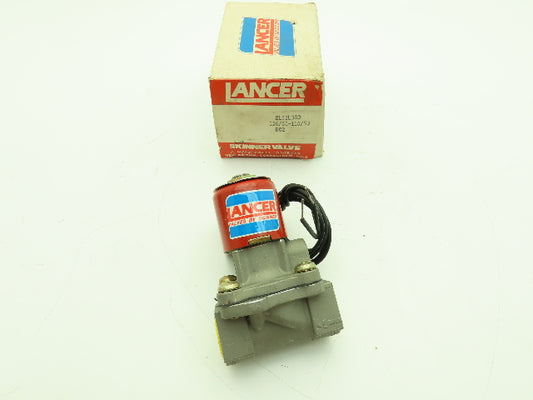 Skinner Lancer 2LB2L380 Solenoid Valve 2-Way NC 120V 100 PSI 1/2" NPT Stainless