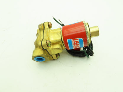 Skinner Lancer 4LB1HB3125 Brass Solenoid Valve 2-Way NO 125PSI 120V 3/8" NTP