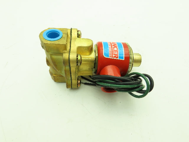 Skinner Lancer 4LB1HB3125 Brass Solenoid Valve 2-Way NO 125PSI 120V 3/8" NTP