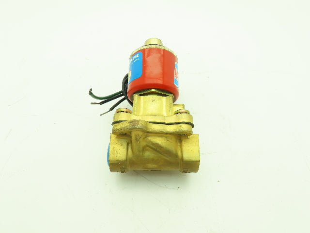 Skinner Lancer 4LB1HB3125 Brass Solenoid Valve 2-Way NO 125PSI 120V 3/8" NTP