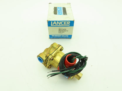 Skinner Lancer 4LB1HB3125 Brass Solenoid Valve 2-Way NO 125PSI 120V 3/8" NTP