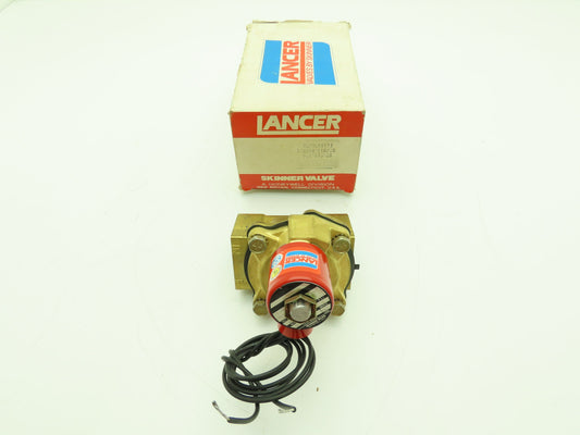 Skinner Lancer 2LH2LBG6127 Brass Solenoid Valve 2-Way NC 120V 125 PSI 1" NPT