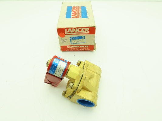 Skinner Lancer 2LG2LBJ7125 Brass Solenoid Valve 2-Way NC 120V 125 PSI 1-1/4" NPT