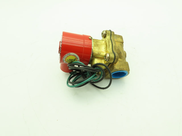 Skinner Lancer 4LD2LB5102 Brass Solenoid Valve 2-Way NC 120V 100 PSI 3/4" NPT