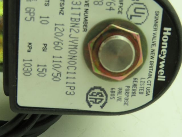 Honeywell Skinner 7131TBN2JVM0N0C111P3 Solenoid Valve 3-Way NC 120V 100 PSI 1/4"