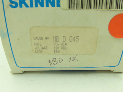 Honeywell Skinner MBD045 Solenoid Valve Manifold 3-Way 120VDC 150 PSI 1/8" NPT