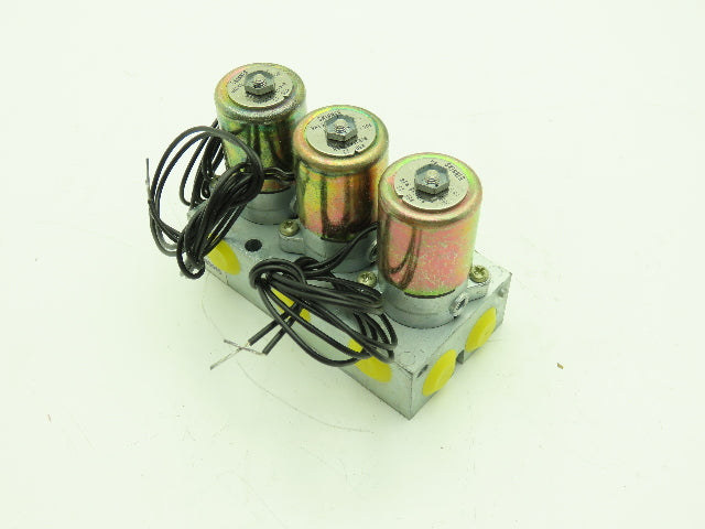 Honeywell Skinner MBD045 Solenoid Valve Manifold 3-Way 120VDC 150 PSI 1/8" NPT