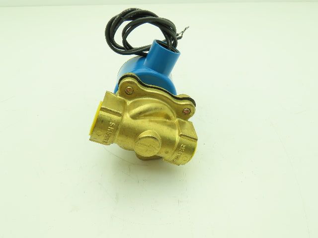 Honeywell Skinner 705X3D2B Brass Solenoid Valve 2-Way NC 24VDC 40 PSI 1/2" NPT