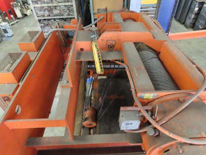 Cleveland Tramrail 15 Ton Double Girder Under Hung Bridge Crane 43' Span