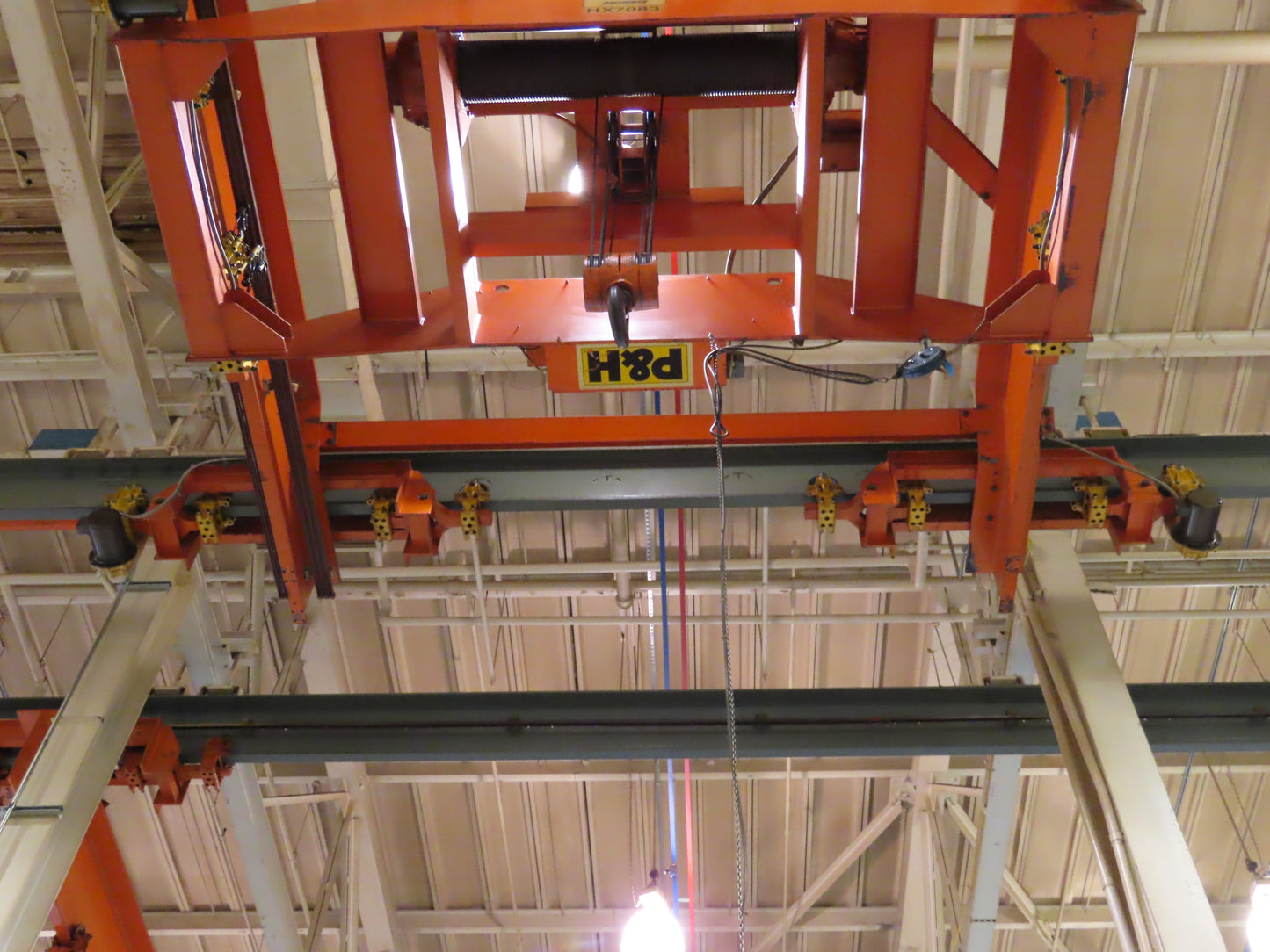 Cleveland Tramrail 15 Ton Double Girder Under Hung Bridge Crane 43' Span