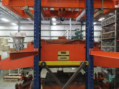 Cleveland Tramrail 15 Ton Double Girder Under Hung Bridge Crane 43' Span