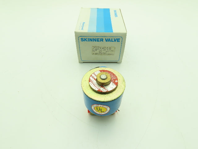 Honeywell Skinner 702X4D1A Brass Solenoid Valve 2-Way NC 120V 700 PSI 1/4" NPT