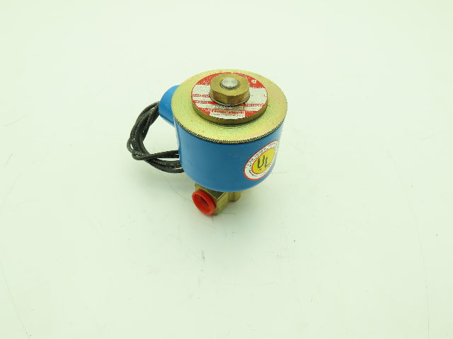 Honeywell Skinner 702X4D1A Brass Solenoid Valve 2-Way NC 120V 700 PSI 1/4" NPT