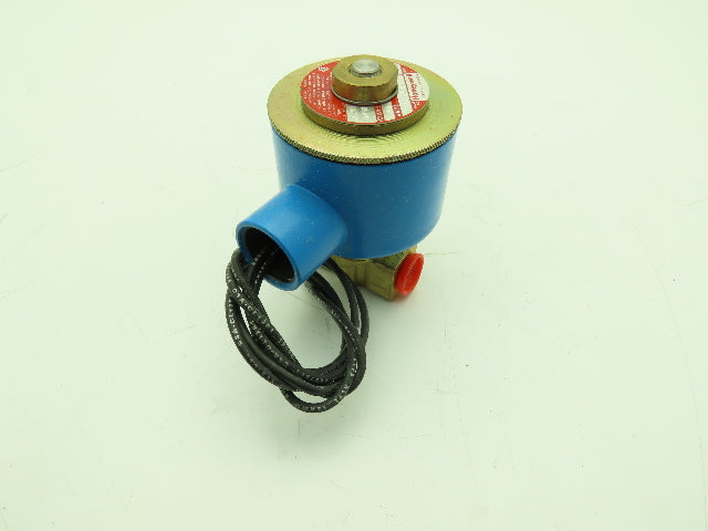 Honeywell Skinner 702X4D1A Brass Solenoid Valve 2-Way NC 120V 700 PSI 1/4" NPT