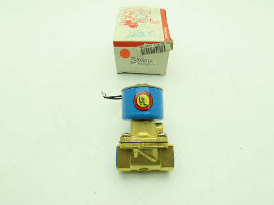 Honeywell Skinner 705X5D1A Brass Solenoid Valve 2-Way NC 240V 100 PSI 3/4" NPT